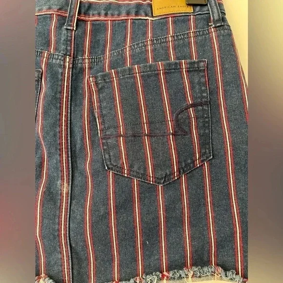 American Eagle Striped High-Rise Mini Skirt - Picture 5 of 5